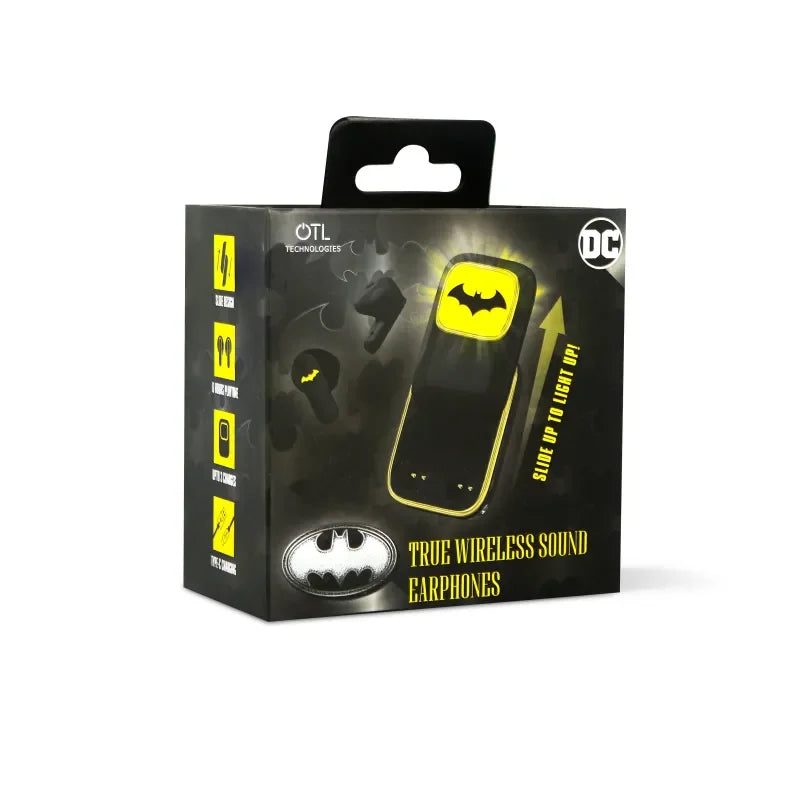 WIRELESS HEADPHONES BATMAN DARK CABALLERO WITH SLIDING LOAD CASE AND LED LIGHT OTL Technologies