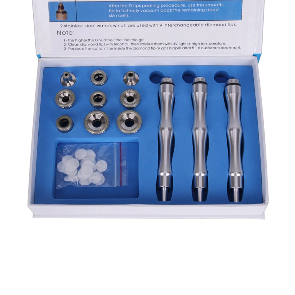 Máquina de dermoabrasión de diamante 3 en 1, microdermoabrasión, Peeling, belleza, arrugas, eliminación de espinillas, dispositivos exfoliantes para el cuidado de la piel