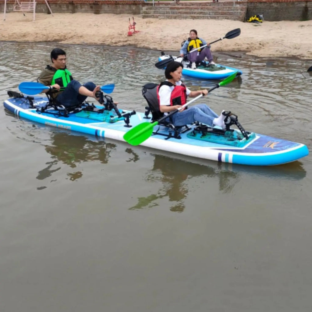Bicicleta Acuática Inflable para Dos Personas, Doble Asiento, para Diversión en Piscinas y Lagos, Bicicleta Flotante para Aventuras Acuáticas al Aire Libre