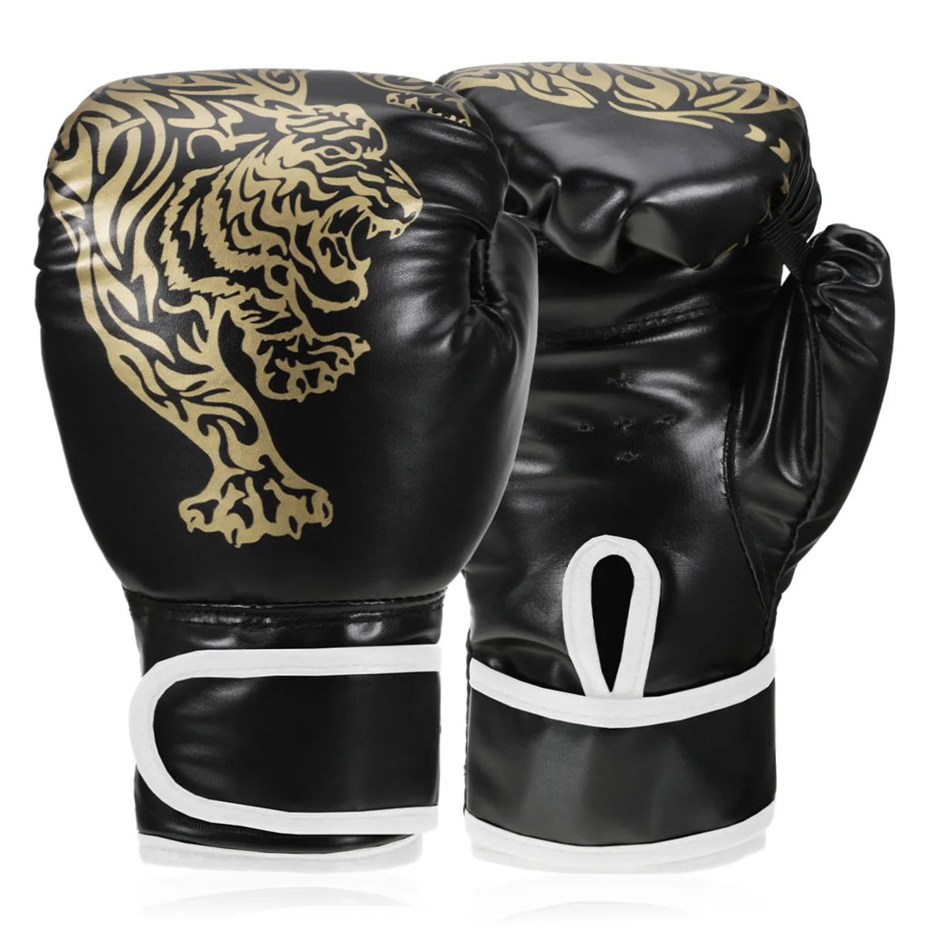 Guantes de boxeo para adultos, guantes de lucha de cuero PU transpirables, guantes de entrenamiento de boxeo para niños, guantes de Kickboxing para gimnasio, deporte interior y exterior