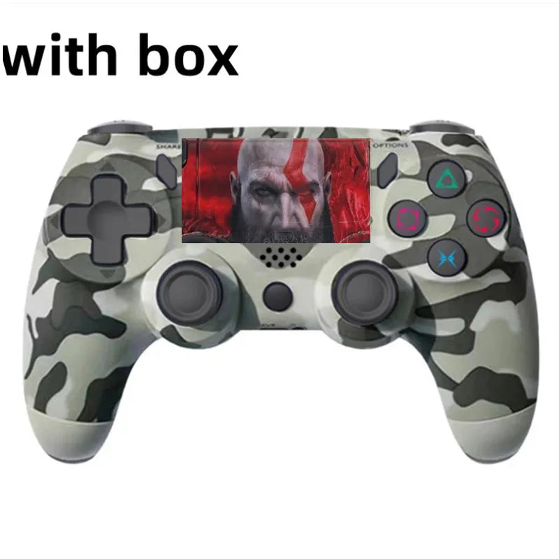 Wireless  Controller Gamepad 6-Axis Dual Vibration With LED Light Bar Joystick Joypad For PS Console /PC/iPad/Andriod/iPhone