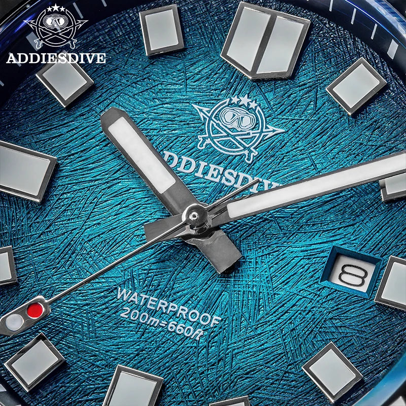 Reloj de pulsera para hombre ADDIESDIVE Japan2115, cristal de zafiro, luminoso ultra brillante BWG9, resistente al agua 200m, reloj de cuarzo de lujo