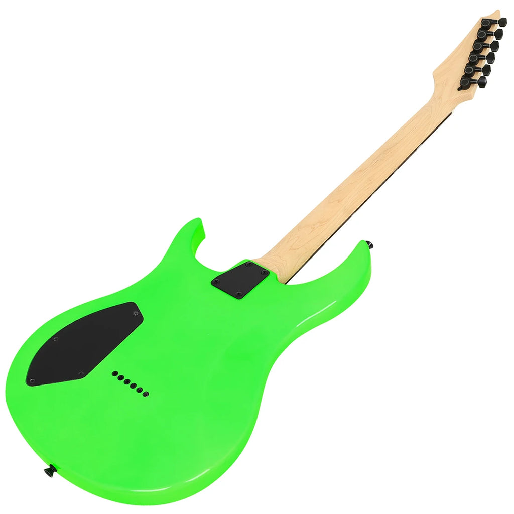 Guitarra eléctrica IRIN verde, 24 trastes, 6 cuerdas, pastilla doble, guitarra eléctrica para principiantes, tocar guitarra con parte