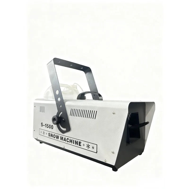 Máquina de Copos de Nieve de 1500W, DMX512, Control Inalámbrico y por Cable, Tanque de 5L, Distancia de Pulverización de 4-5M, para Celebraciones Navideñas y Eventos al Aire Libre