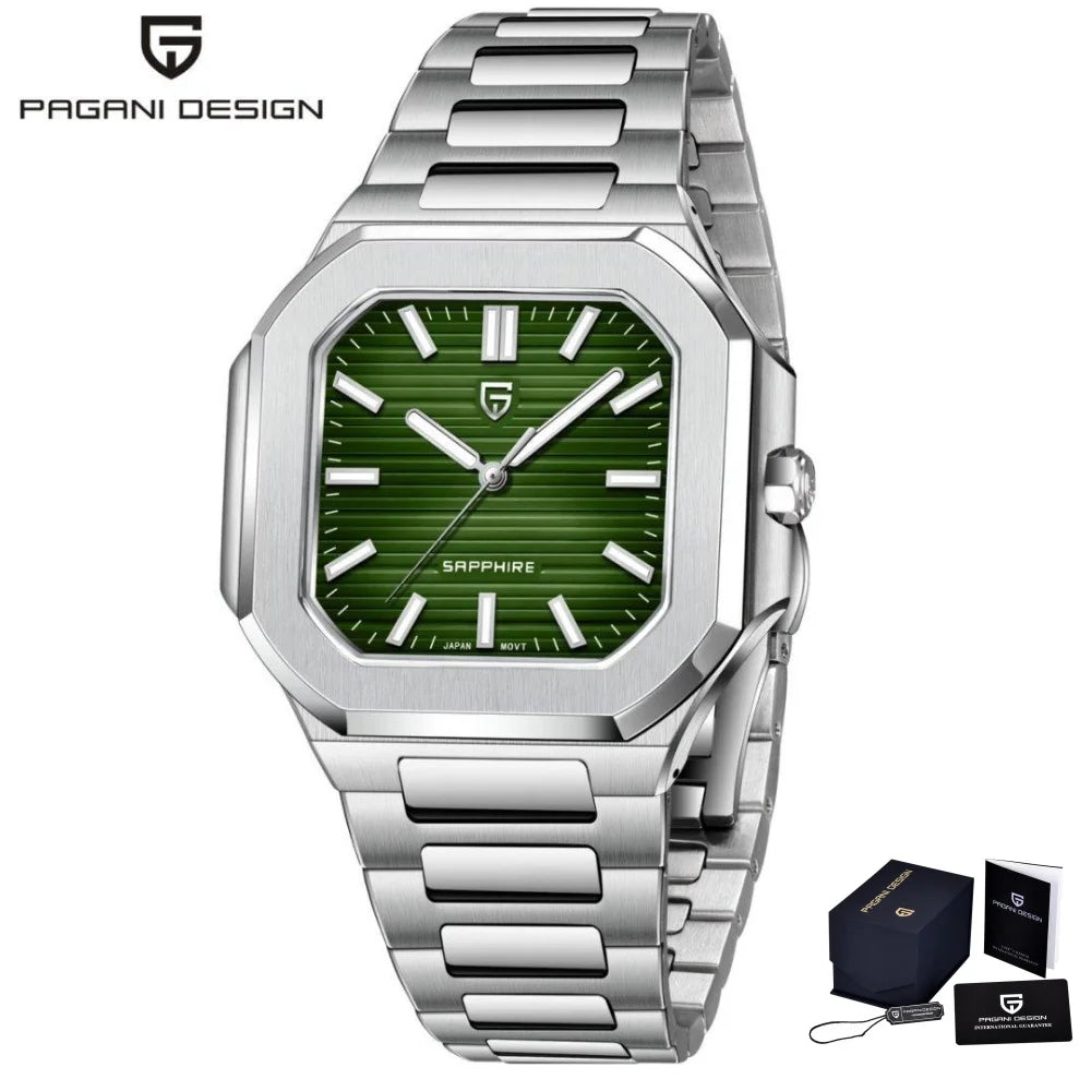 2026 Nuevo Reloj de Cuarzo para Hombre PAGANI DESIGN de Primera Marca, Reloj de Negocios de Lujo con Cristal de Zafiro con Revestimiento AR, Reloj Luminoso con Movimiento Japonés VH31