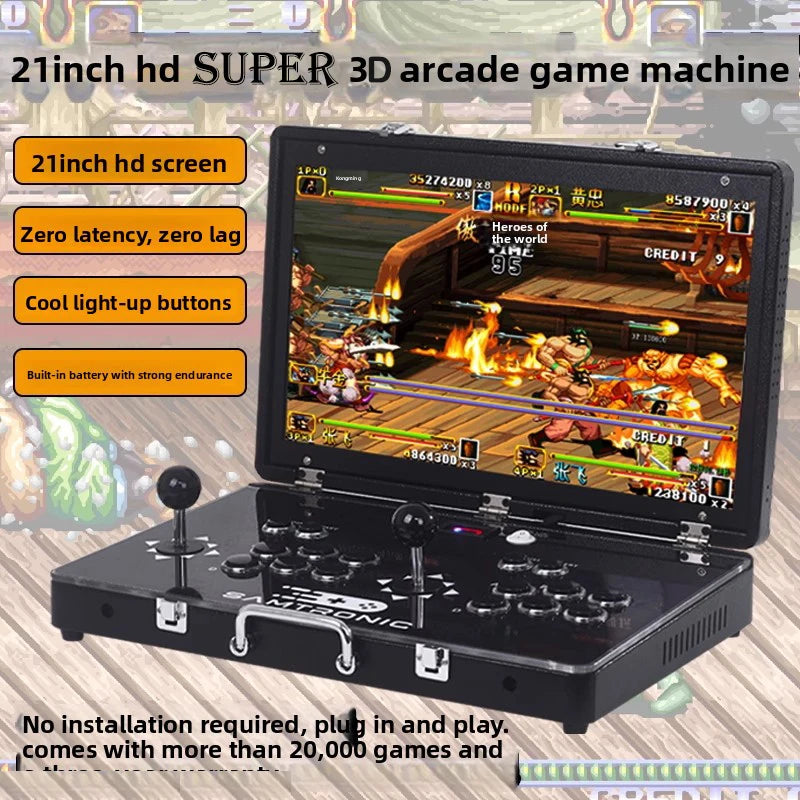 Nueva consola LED para videojuegos de 21 pulgadas, placa base 3D Pandora 28890 con 100 juegos, mini consola retro para TV, mando de arcade para 2 jugadores, ideal para niños.