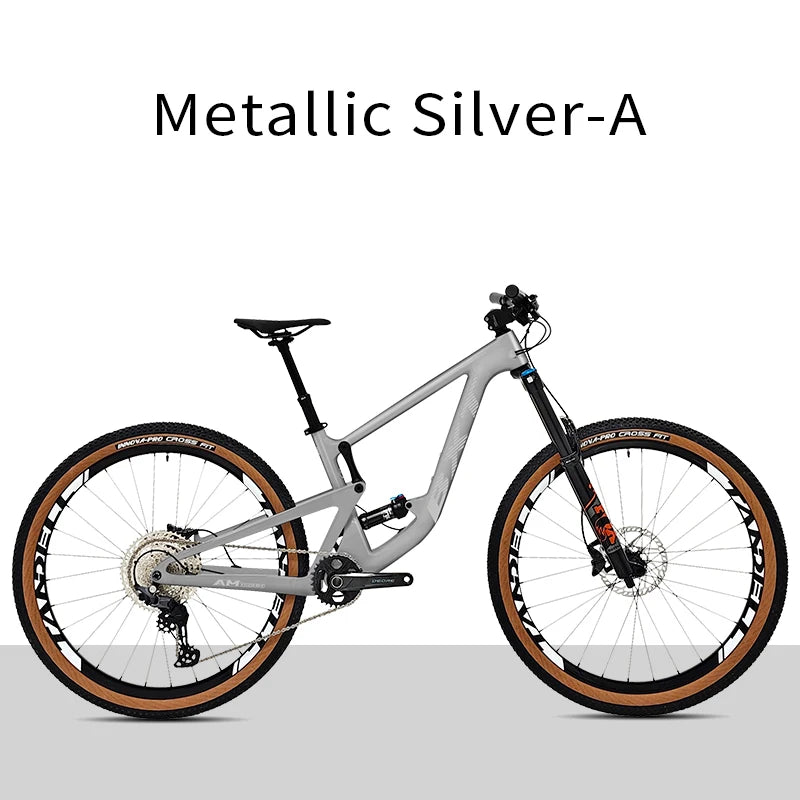 Bicicleta de montaña BXT de doble suspensión, cuadro de fibra de carbono, rodada 29, compatible con horquilla de 160mm de recorrido, eje Boost y tubo de sillín con suspensión
