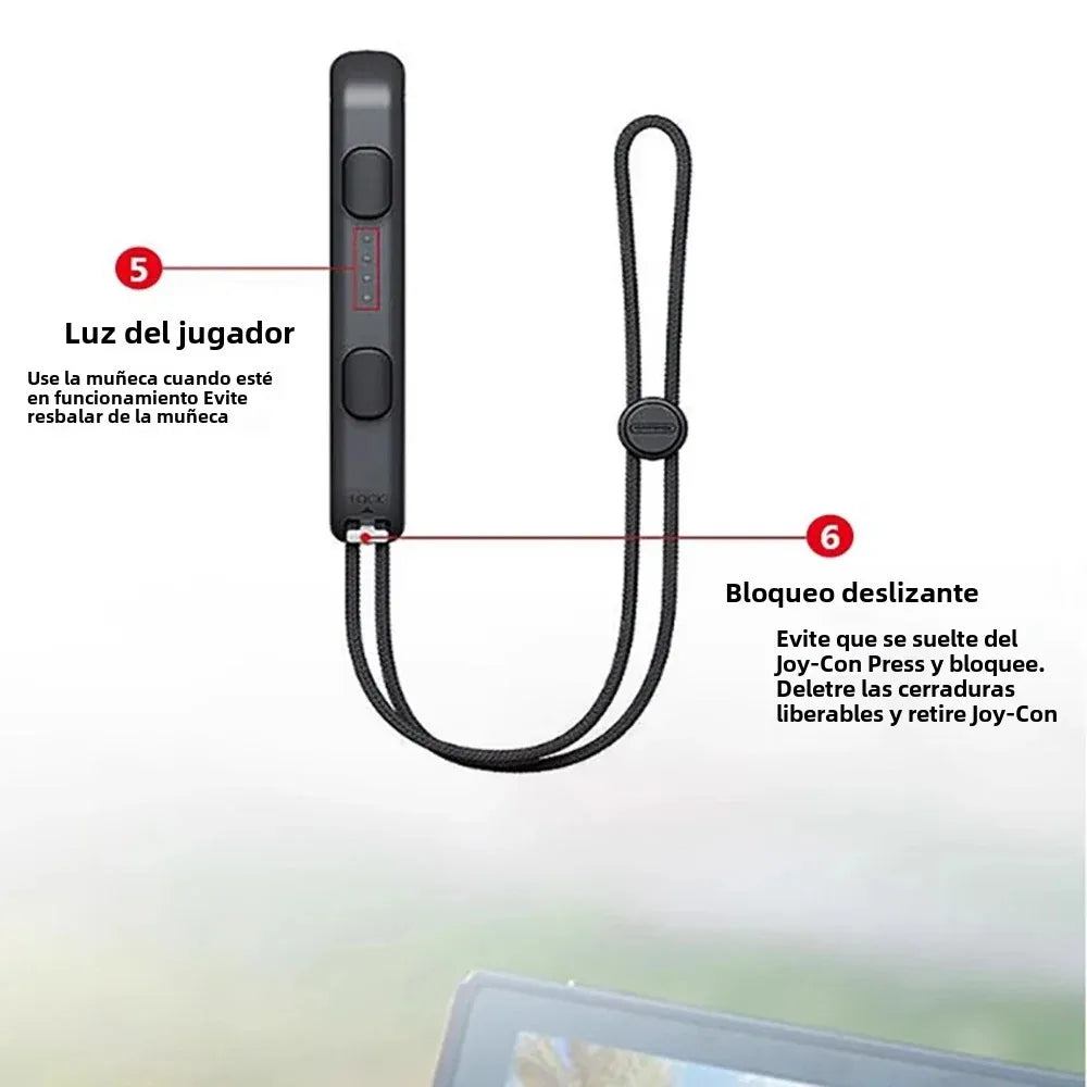 GAMINJA para Nintendo Switch y controlador de mando OLED, cuerda de mano, correa de muñeca Joy-con, accesorios para videojuegos para ordenador portátil