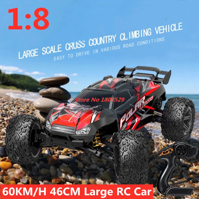 60 KM/H 1:8 todoterreno de alta velocidad RC Racing Car 6KG equipo de dirección impermeable súper amortiguador Control remoto grande RC Vehhide