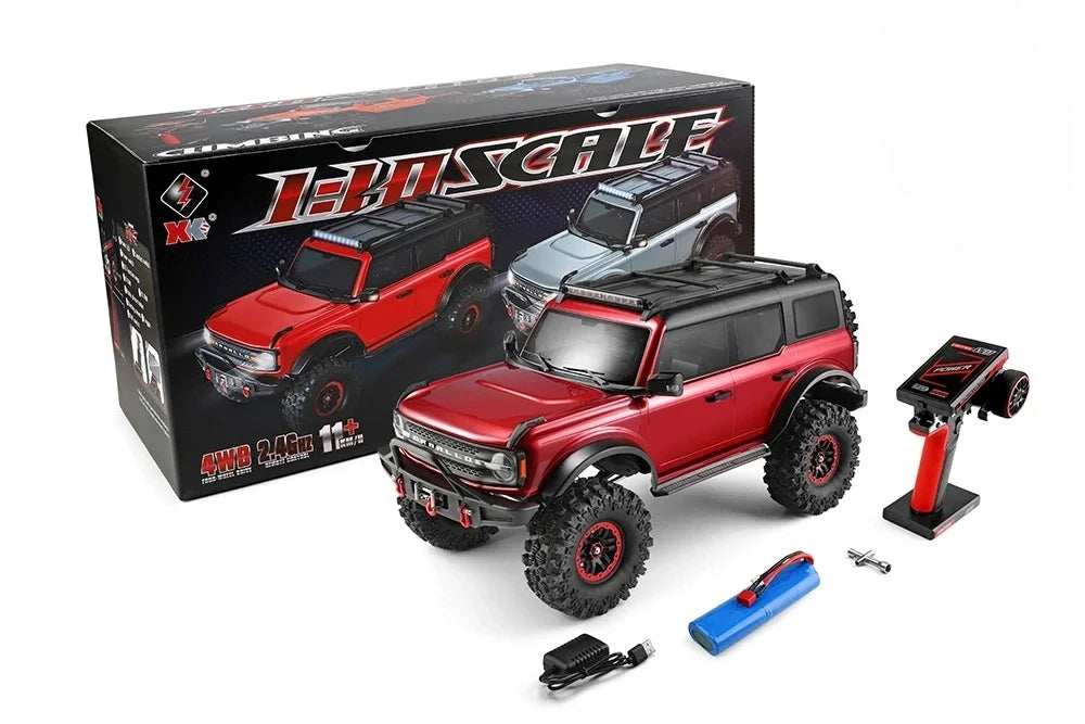 Coche RC Profesional Grande de 57CM 1/10, 4WD Todoterreno para Escalada, 2.4G con Receptor Independiente de 3 Canales, Vehículo de Carreras RC, Juguete de Regalo