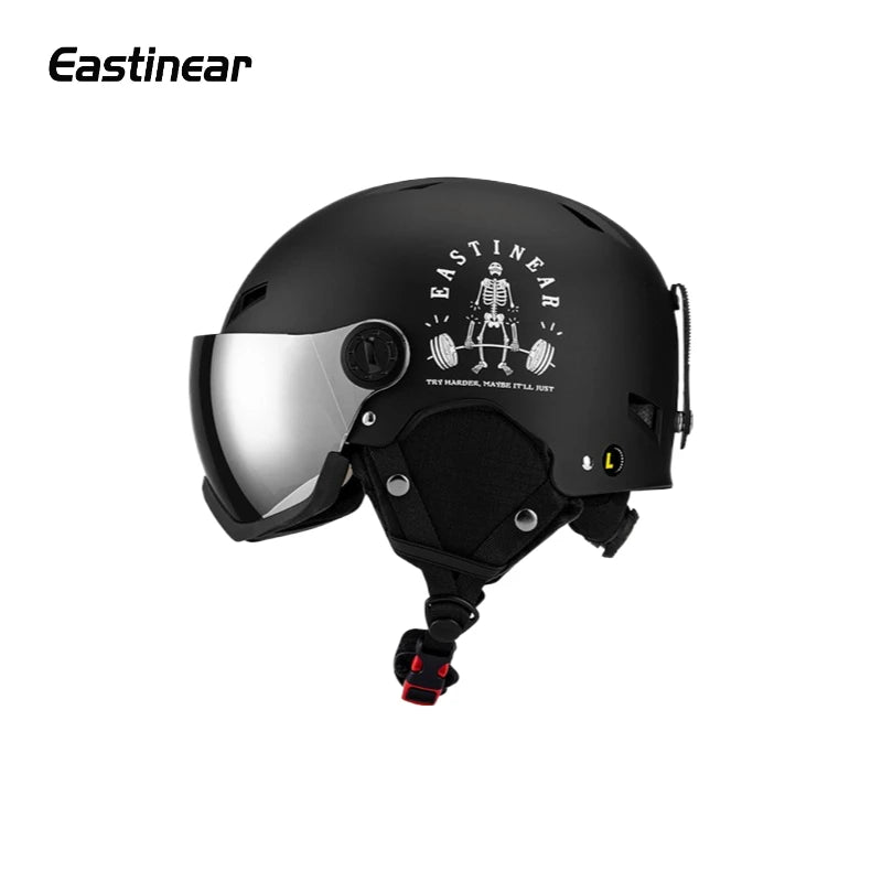 Casco de esquí Horntour, gafas de nieve para hombres en uno, casco de Snowboard antiimpacto para mujeres adultas, casco de seguridad para Snowboard, monopatín y esquí