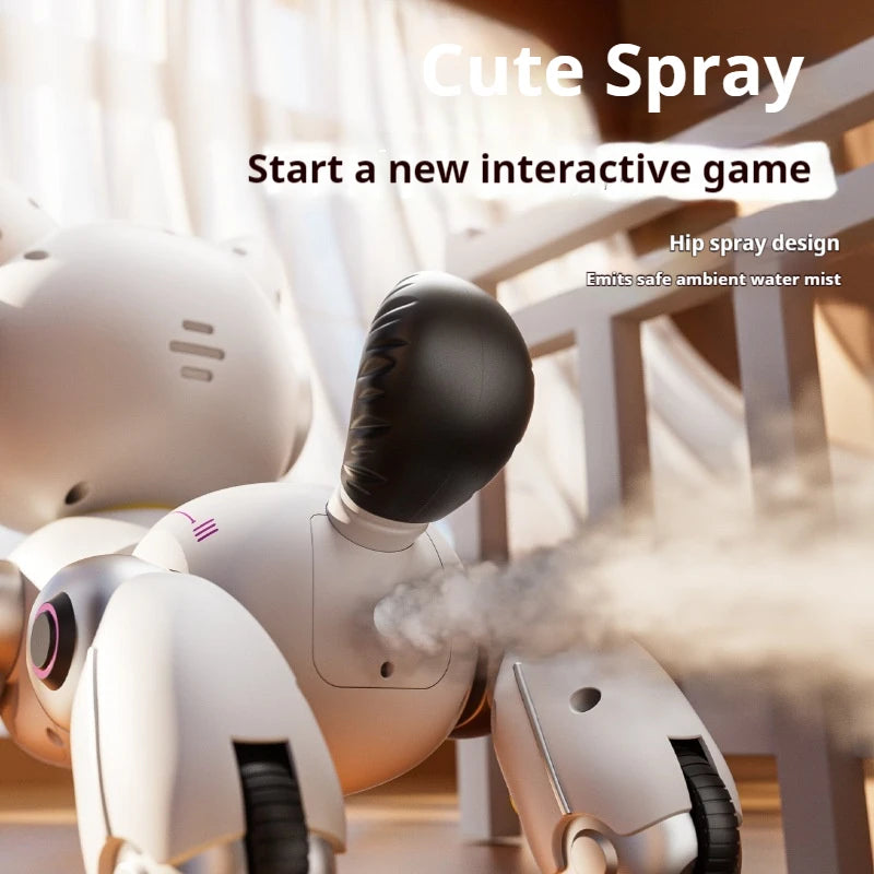 Gato robot inteligente con IA 4drc Y14, programable, con control remoto, detección de gestos, evasión de obstáculos y control por voz, juguete de compañía para