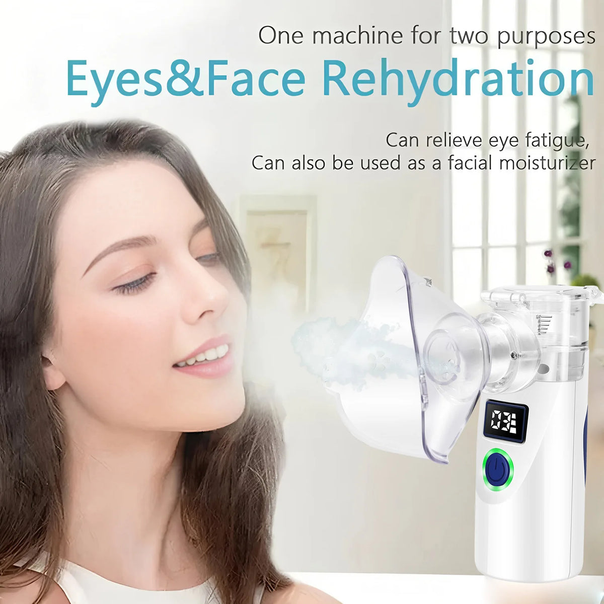 Vaporizador Facial Portátil Mini - Aparato Hidratante con Spray Frío Nano, Humidificador de Belleza para el Cuidado de la Piel