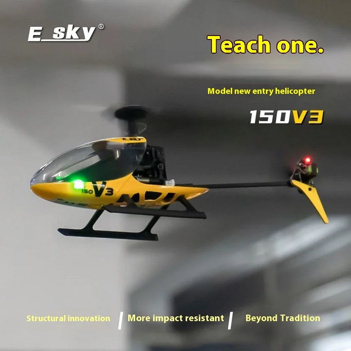 ESKY 150V3 Helicóptero RC para principiantes: vuelo estable, giroscopio de 6 ejes, retención de altitud, diseño sin alerón