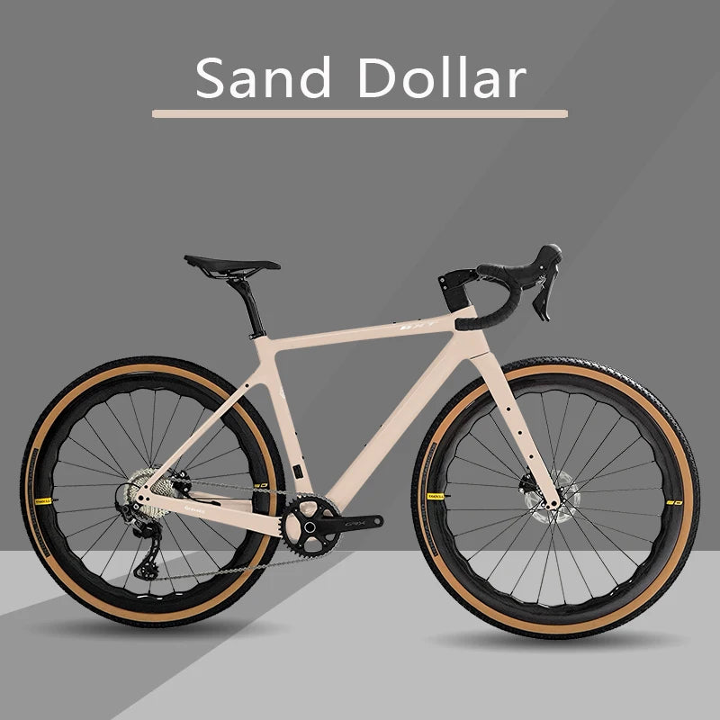 Bicicleta de gravel BXT 700C de fibra de carbono, 11 velocidades GRX-600, ruedas de carbono, manillar de carbono, bicicleta de carretera de gravel completa
