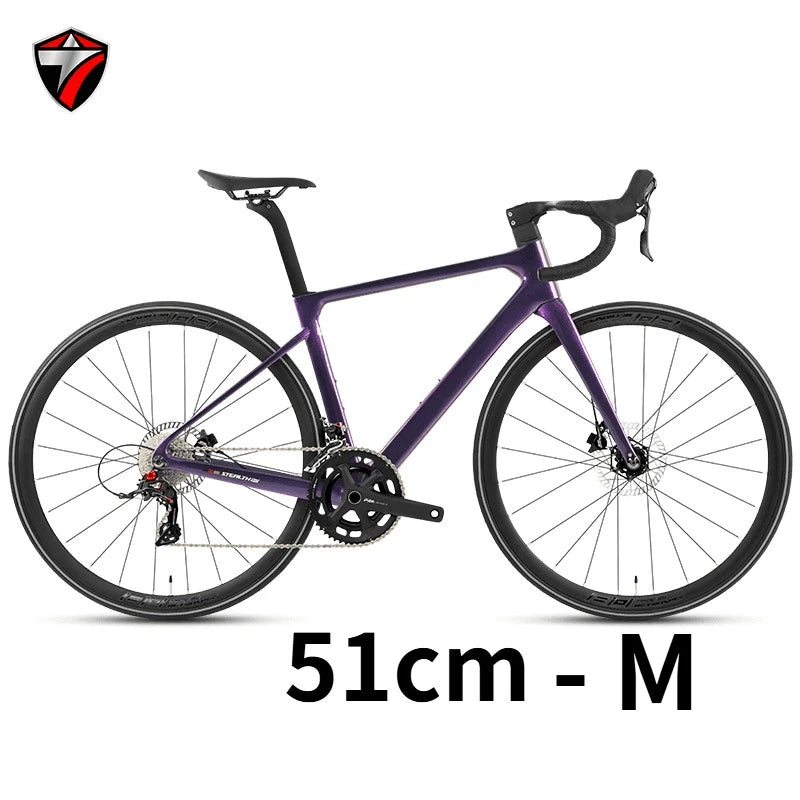 Bicicleta de carretera TWITTER 105/R7120 RS-22/24S de fibra de carbono para carreras, con freno de disco hidráulico y diseño aerodinámico, 700*25C