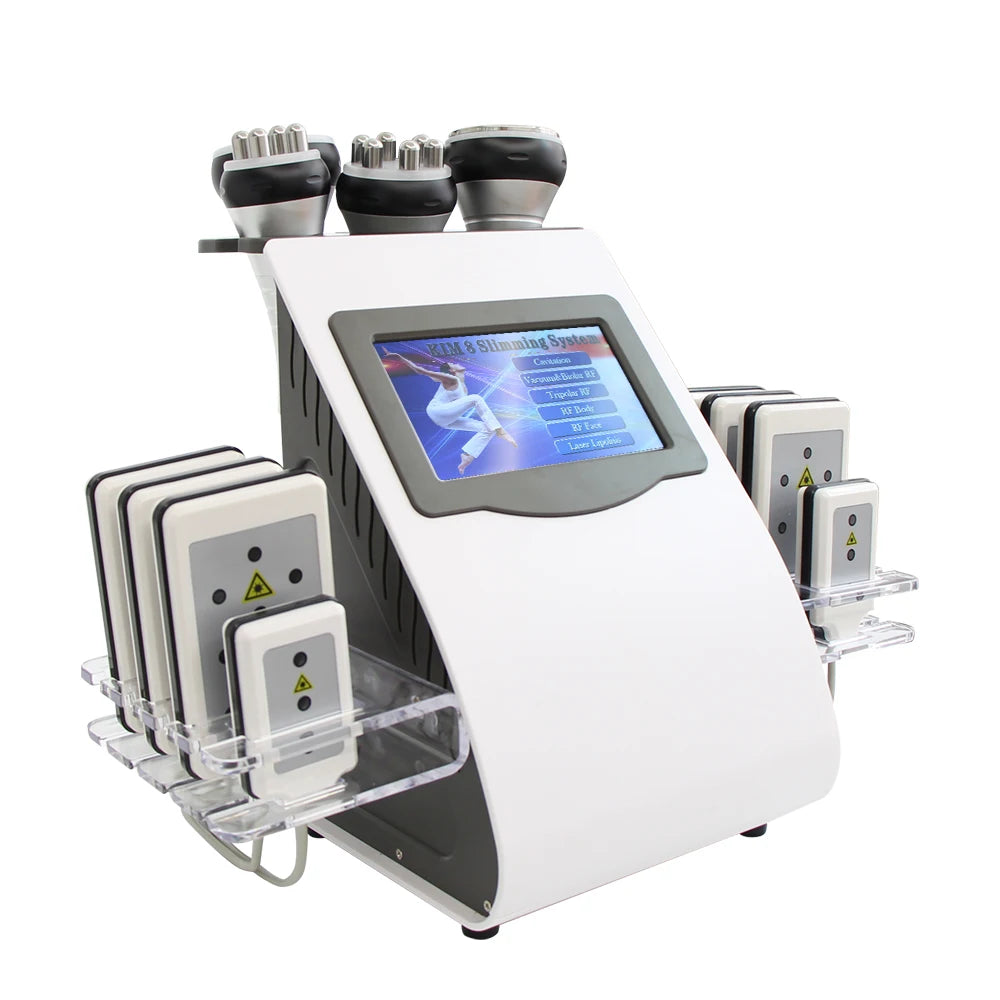 Máquina de cavitación ultrasónica 40K, masaje adelgazante corporal al vacío, pérdida de peso, estiramiento de la piel, dispositivo de belleza de elevación 6 en 1