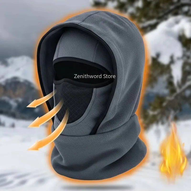 Pasamontaña impermeable de forro polar, gorro térmico para ciclismo, esquí, cuello con capucha para la temporada de frío, protector facial para el cuello.
