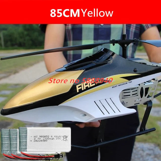 Helicóptero RC de Aleación Actualizado, 2.4G, 150M, 85CM, Gran Tamaño, Resistente a Caídas, con Luces LED, Control Remoto, Regalos