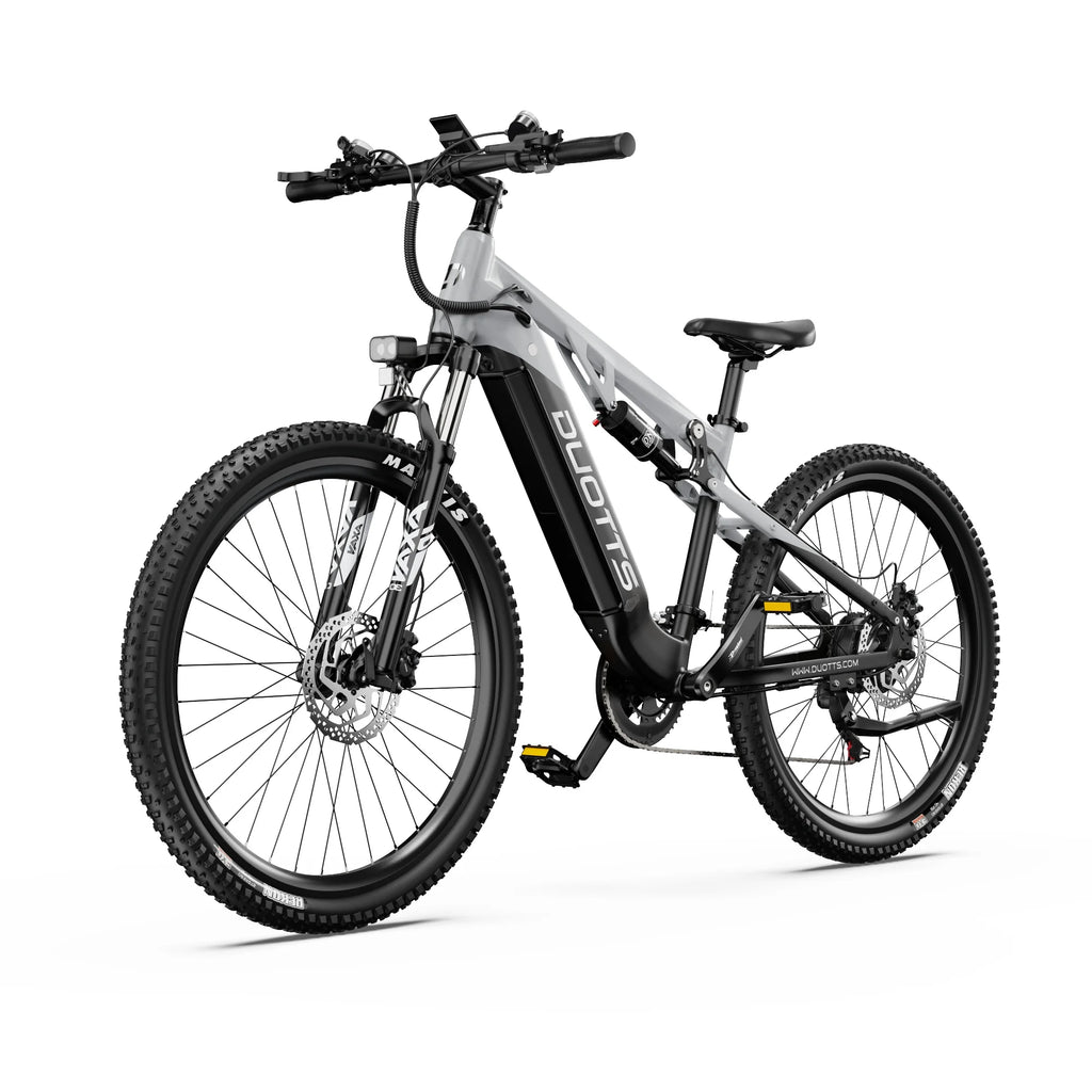 Bicicleta de montaña eléctrica DUOTTS E29 con motor de 250 W, ruedas de 27,5", batería de 48 V 13,5 Ah, autonomía de 90 km y frenos de disco hidráulicos para conducción todoterreno