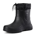 Botas de lluvia versátiles para hombre, zapatos ligeros impermeables para exteriores, botas cortas de terciopelo a la moda, zapatos de agua cómodos e informales para hombre 2024