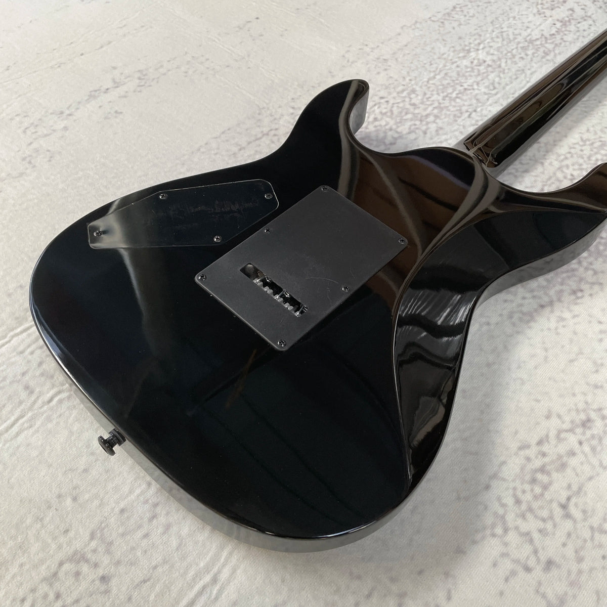 Guitarra Eléctrica Negra KH202 de 24 Trastes, Pastilla Pasiva, Personalizada de 6 Cuerdas con Floyd, Envío Rápido