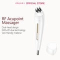 ANLAN Masajeador de puntos de acupuntura RF Diseño de doble cabezal y modo dual EMS alivia la fatiga RF+EMS reafirmante Dispositivo de belleza para el cuidado facial