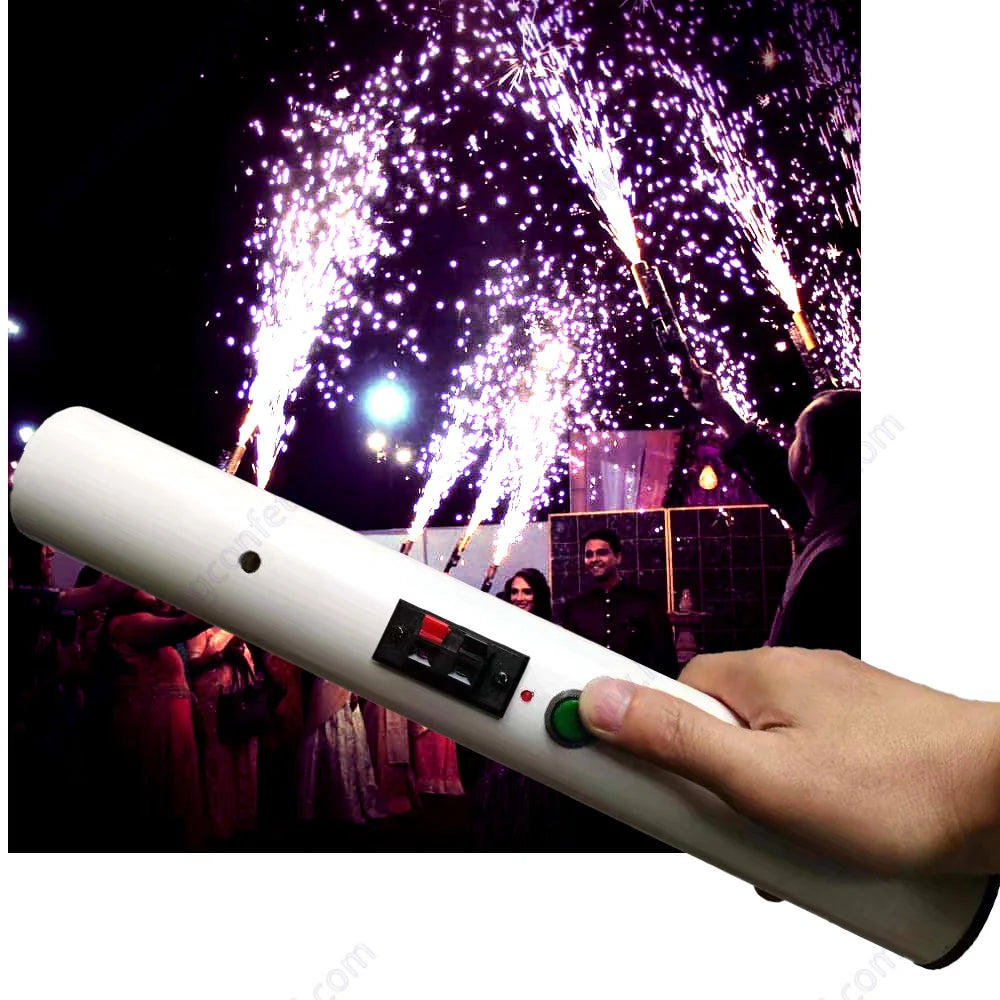 Lanzador de Pirotecnia Fría Manual para Novias, Bodas, Fuegos Artificiales, Escenarios, Cumpleaños, Chispas, Velas, Fuentes de Hielo, Fiestas, Eventos, DJ