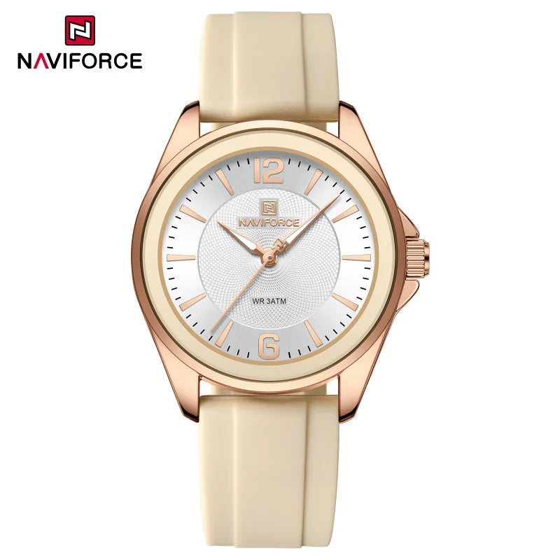 Nuevo estilo NAVIFORCE Relojes para mujer Reloj de pulsera deportivo con correa de silicona Reloj de cuarzo para mujer Reloj de regalo Reloj Mujer Relojes Femeninos