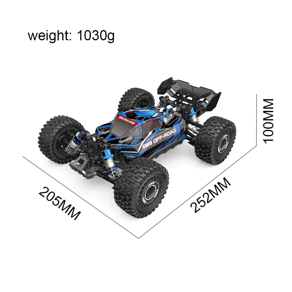 HYPER GO MJX 16207 16208 16212 16213 16218 Coche RC 1:16, Camioneta RC 4x4 con Control Remoto, 70KM/H, Motor sin Escobillas, 4WD, Coche de Carreras Eléctrico Todoterreno para Adultos, Envío Local en 24h desde la UE