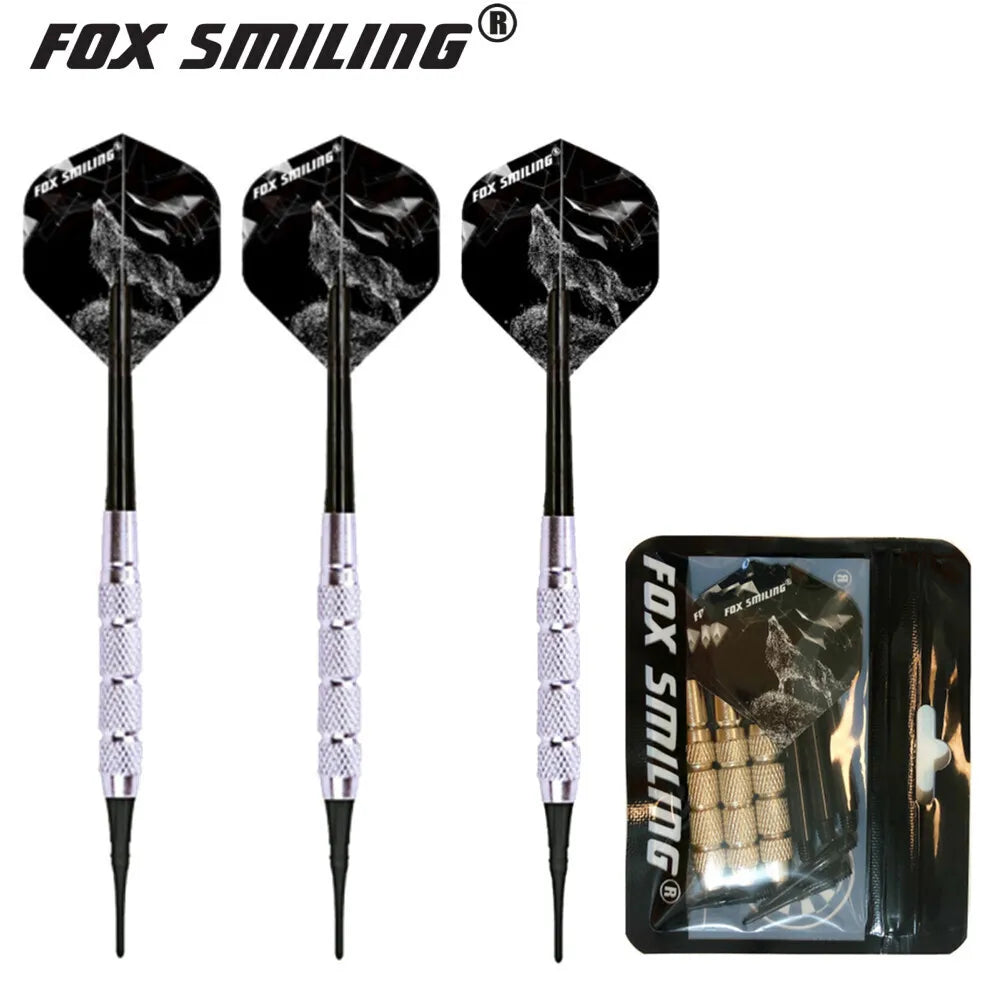 12 dardos electrónicos blandos Fox Smiling de 18 g con puntas de nailon