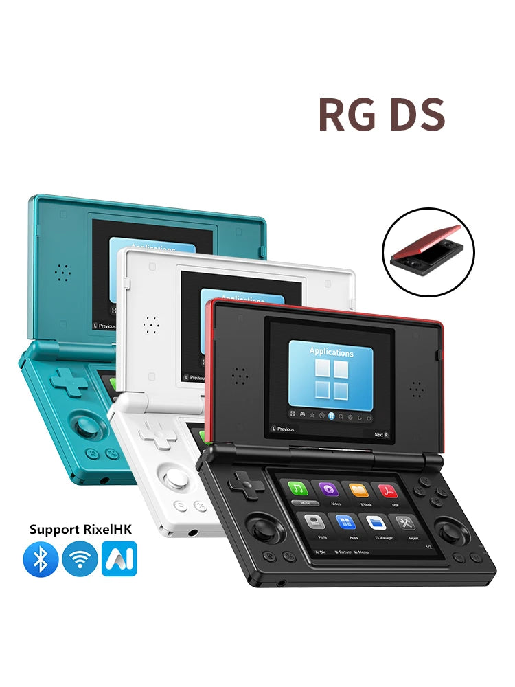 Anbernic RG DS Flip Retro Handheld Game Console 4" IPS Dual Screen Android/Linux Dual OS 4000mAh AI Wifi Streaming RixelHK Gifts