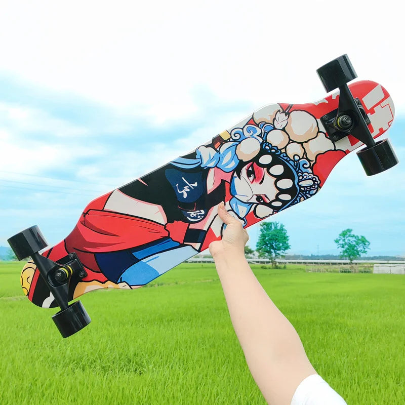 Patineta de Calle Profesional para Danza, Longboard, Tabla de Cruising, Apta para Hombres, Mujeres, Niños y Nuevos Conductores