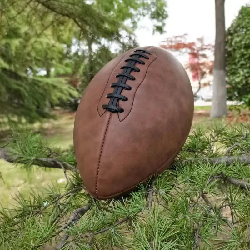 Pelota de Rugby de PU para hombre, balón de fútbol Deportivo duradero con agarre cómodo, diseño Vintage, Partido de entrenamiento, talla 9