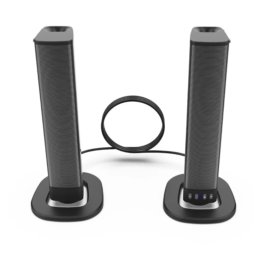 Barra de sonido separable para TV con subwoofer 360 °   Caja de sonido inalámbrica estéreo envolvente, sistema de sonido para el hogar, tarjeta TF, barra de sonido de Radio AUX FM