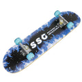 Patineta completa de 31 pulgadas, 7 capas de madera de arce, patineta completa preensamblada, patineta longboard con rodamientos ABEC-7 para adolescentes y adultos, azul.
