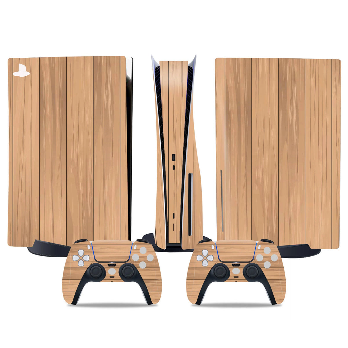 Pegatina para consola PS5 con disco y 2 mandos, vinilo adhesivo decorativo para la cubierta de la consola