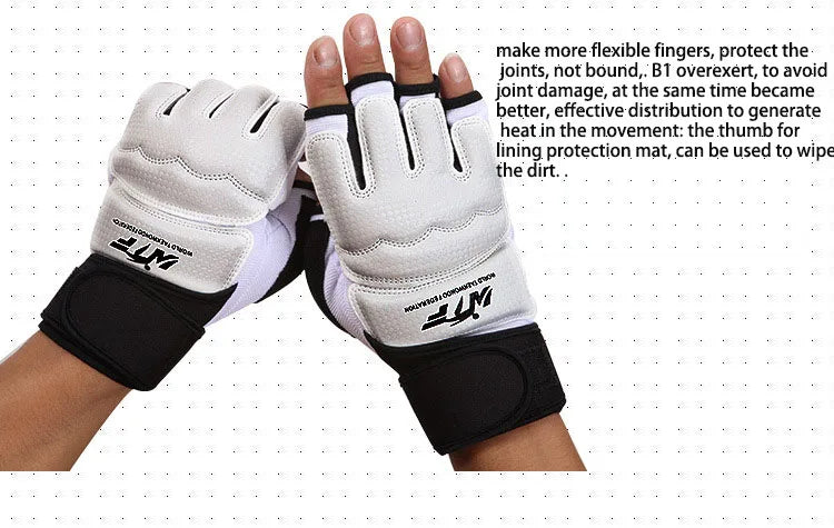 Guantes de boxeo de medio dedo para hombres y niños, protectores de pies para Taekwondo, Karate, Muay Thai, entrenamiento, nuevo