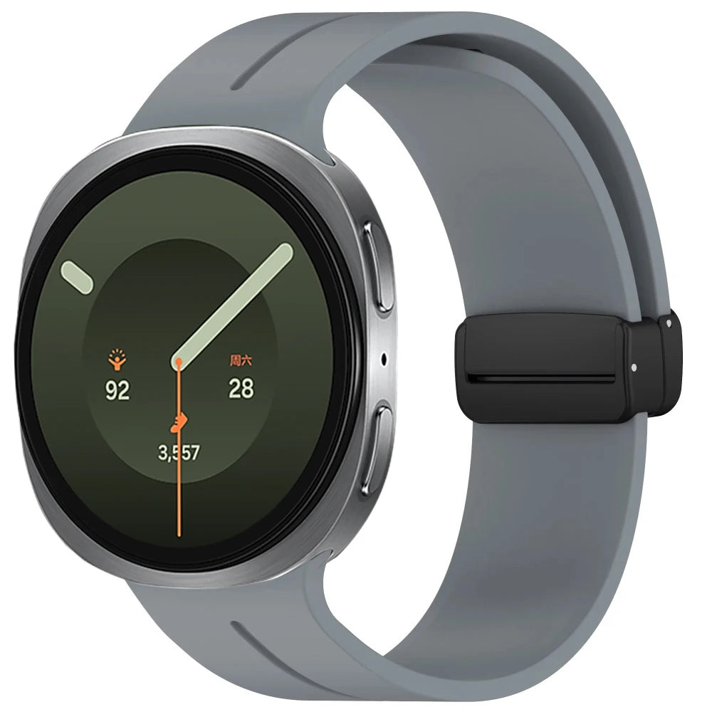 Correa de silicona suave para Samsung Galaxy Watch 9/8 40/44mm con hebilla magnética, banda transpirable para Galaxy Watch 8 Classic 46mm