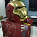 Casco Mecha Iron Man Mk17 Mk5 Pro Max con Control Remoto por Voz, Accesorio de Cosplay para Niños, Decoración Navideña, Regalo de Cumpleaños