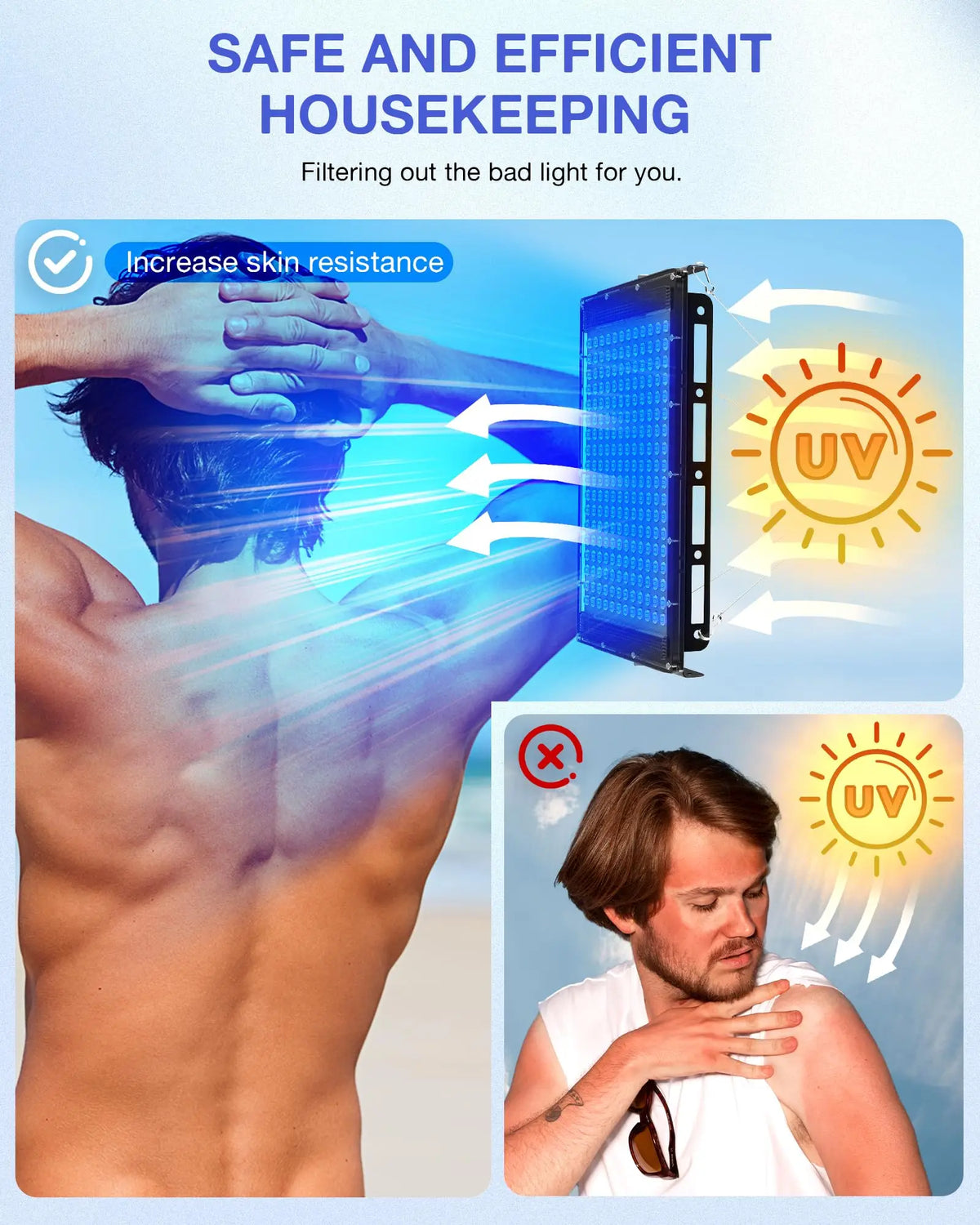 Lámpara de bronceado UV de 45W para el cuerpo, longitud de onda de 460nm, 216 Uds., lámpara de luz azul, máquina de bronceado Solarium plegable portátil, cuidado de la piel