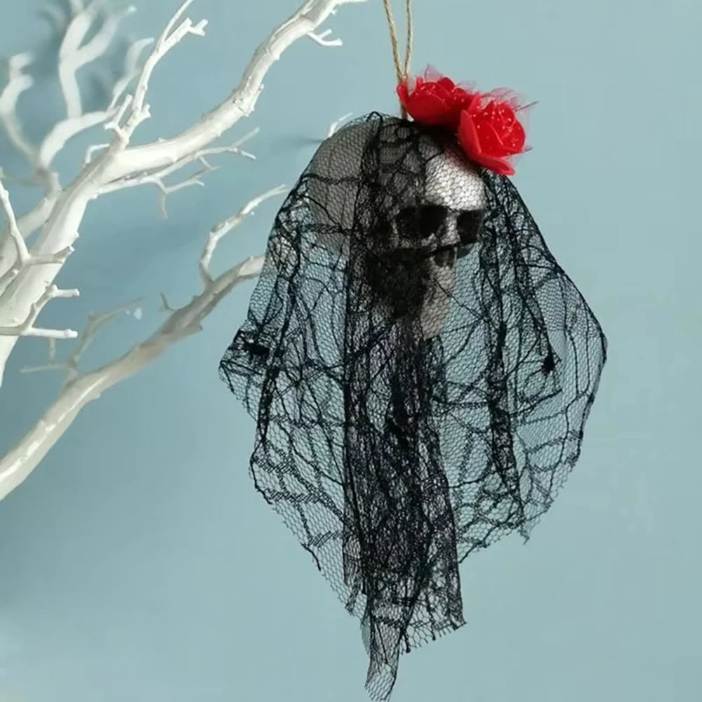 Decoraciones de calavera de Halloween, adornos colgantes de calavera de espuma, cabeza de hueso para ropa de novia, accesorios de decoración de terror de Casa Encantada