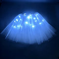 Falda Tutú Brillante de Tul para Mujer, con Luces LED, 3 Capas, Cintura Elástica, para Discotecas, Fiestas Rave, Carnaval, Cosplay, Festivales