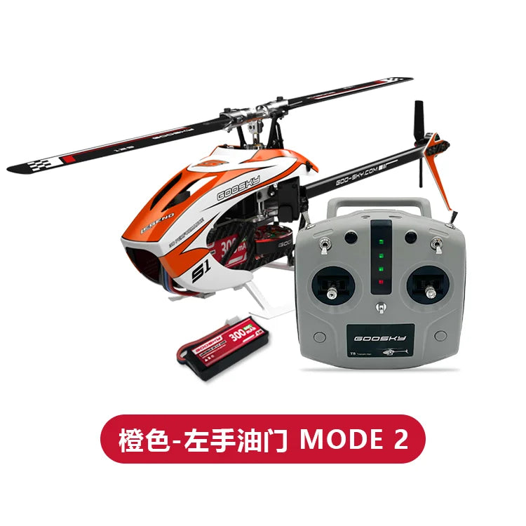 Helicóptero RC, Avión de Control Remoto, Juguete para Niños y Adultos, Radiocontrol, Vuelo Inalámbrico, Profesional, Goosky S1 RTF Heli