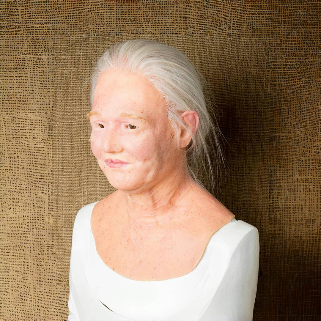 Máscara facial de látex aterradora e engraçada para festa de Halloween, acessório de brincadeira anti-rugas