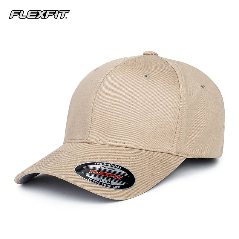 Gorra de béisbol FLEXFIT para hombre, gorra deportiva para exteriores, cierre completo, circunferencia de cabeza grande, ala corta, transpirable, parasol