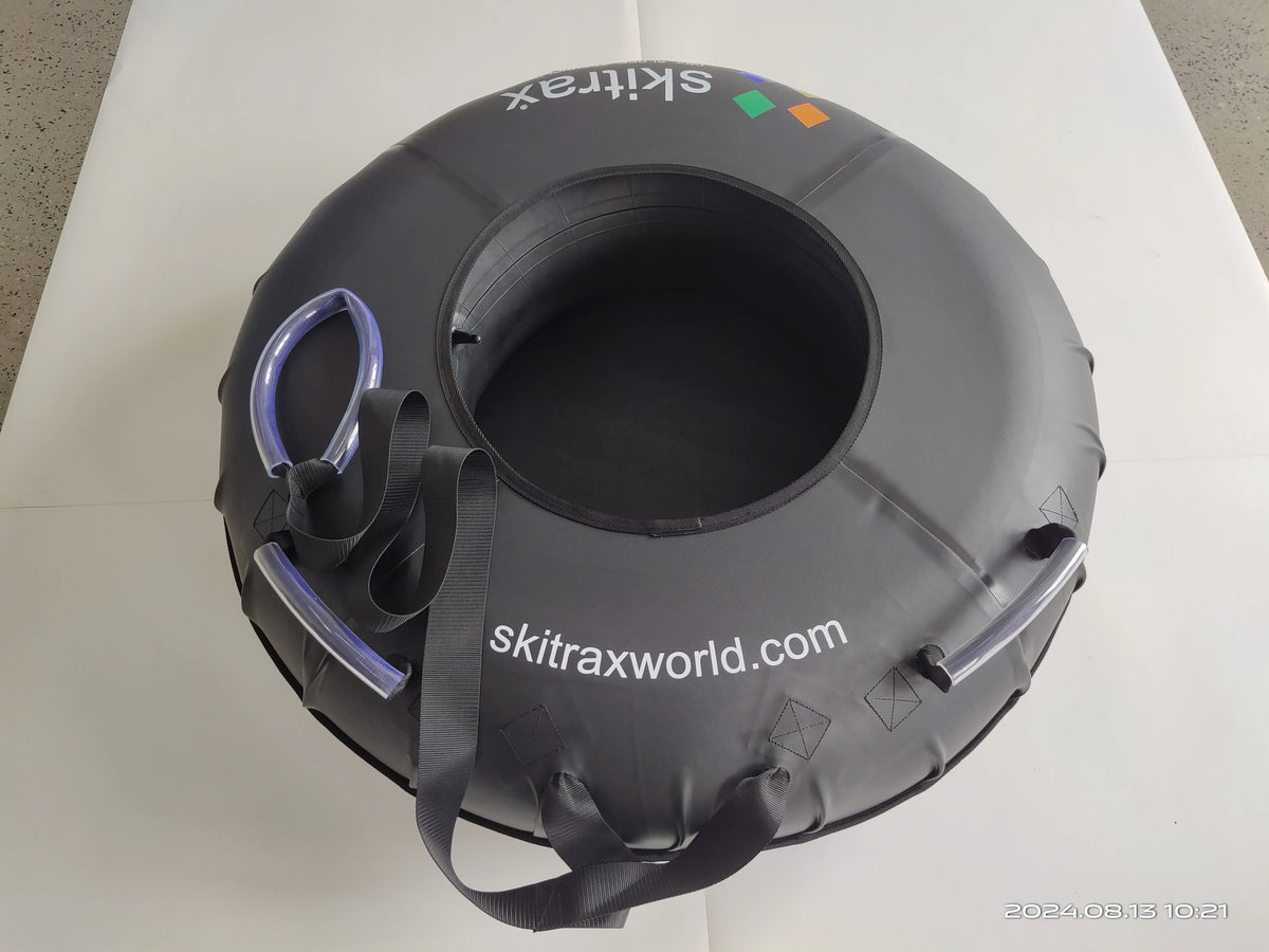 Tubo de Nieve Inflable para Deportes de Invierno para Adultos, con Base Rígida, Cubierta de Tela de PVC Resistente al Frío, Trineo