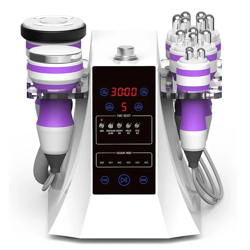 2025 5 en 1 Máquina de Cavitación Ultrasónica 40K Vacío Pérdida de Grasa Moldeadora Corporal Elimina Arrugas Dispositivo de Belleza Refared Uso en Casa Anti Ce