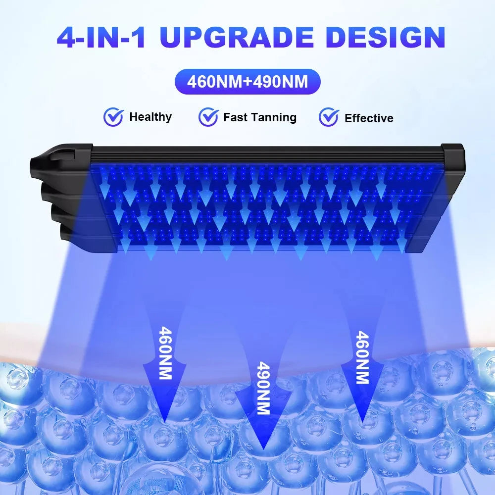 jitesy 360 ° Lámpara de Bronceado Rotatoria para Cuerpo, 460nm y 490nm, 60W, Luz Azul, para Uso Doméstico