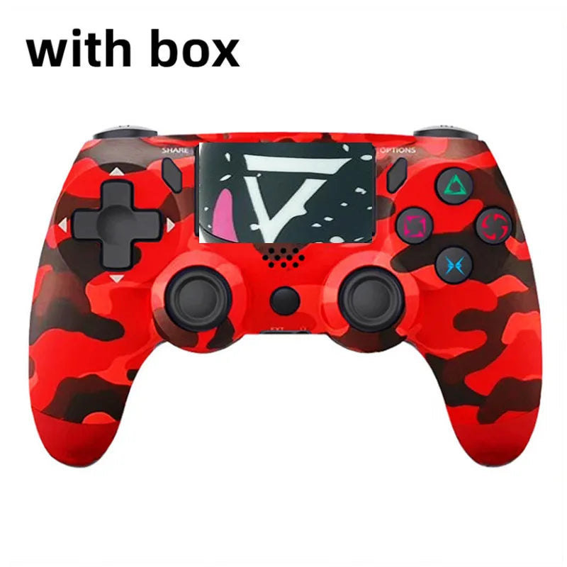 Wireless  Controller Gamepad 6-Axis Dual Vibration With LED Light Bar Joystick Joypad For PS Console /PC/iPad/Andriod/iPhone